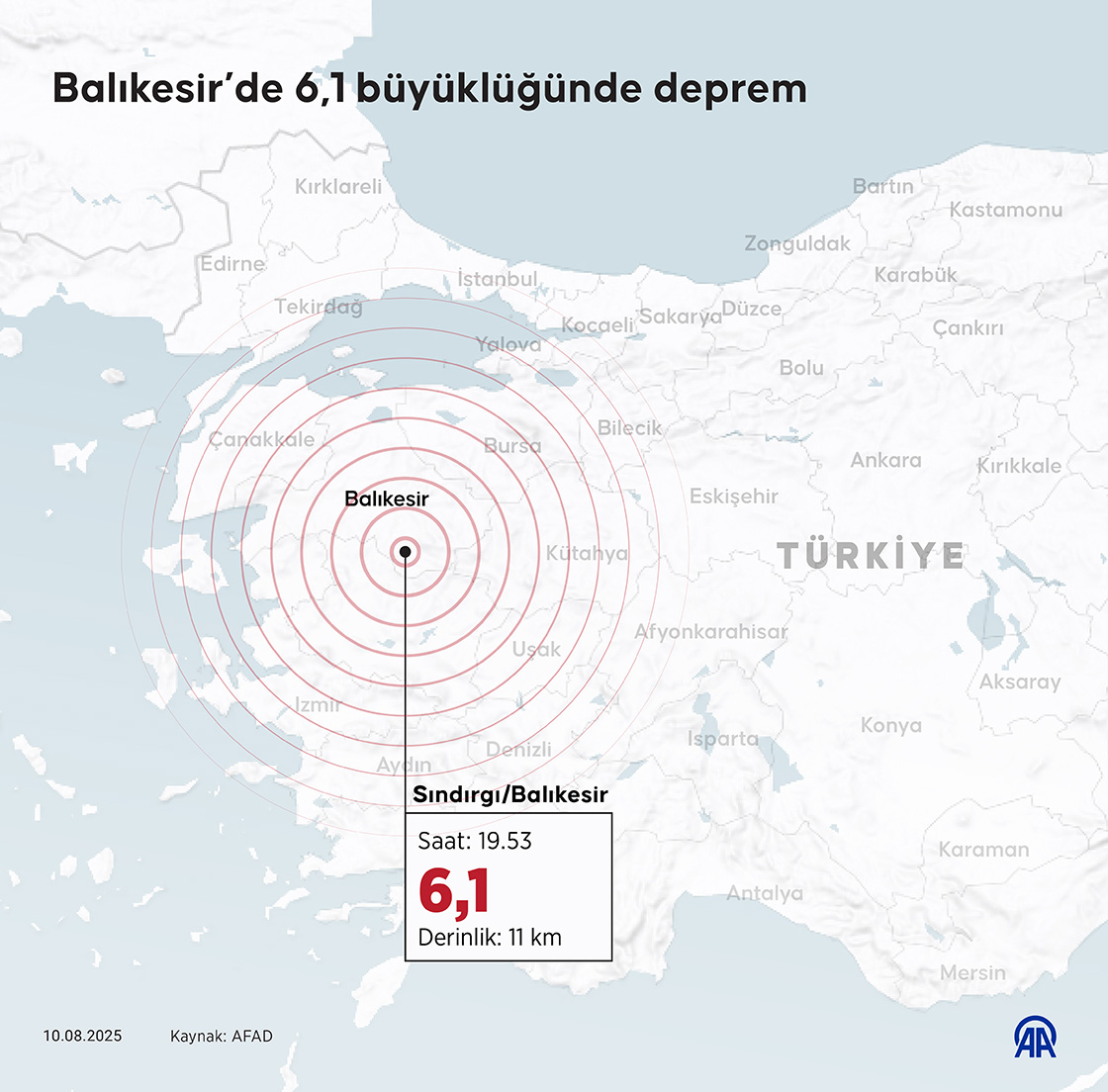 Balıkesir’deki deprem
