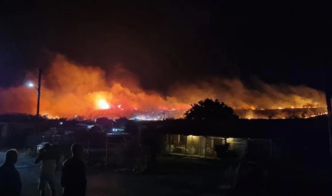 Yunanistan’ın Ege Denizi’nde yer alan Semendirek Adası’nda bu akşam saat