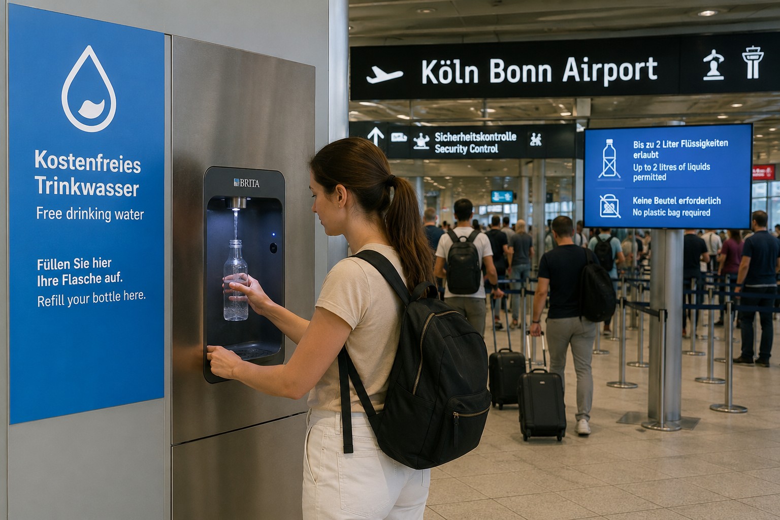 Köln Havalimanı'nda yeni güvenlik sistemiyle 2 litre sıvı taşıyabilme imkanı