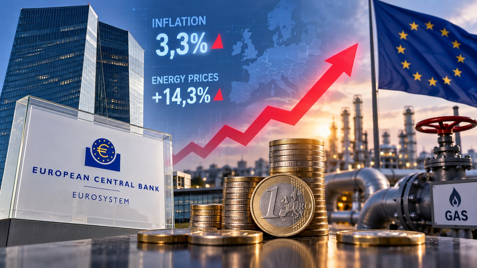 Avro Bölgesi'nde enflasyon ve enerji fiyatları hızla yükseliyor
